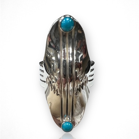 💎Host Pick💎 R. Monte Navajo Turquoise & Sterling Silver Ring - Picture 4 of 10